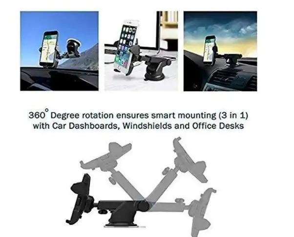 Revolex Zoom Star Pro Dashboard Car Mobile Holder – Black